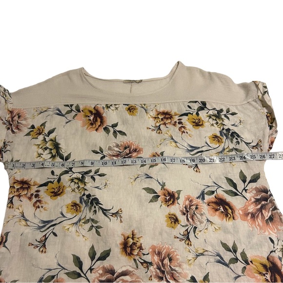 Lungo L’Arno women’s floral linen top size 2X - Picture 8 of 8